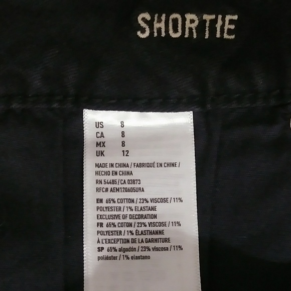 🆕 American Eagle Super Super Stretchy Black Shorts. NWOT - Picture 6 of 7
